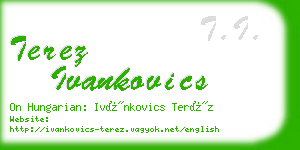 terez ivankovics business card